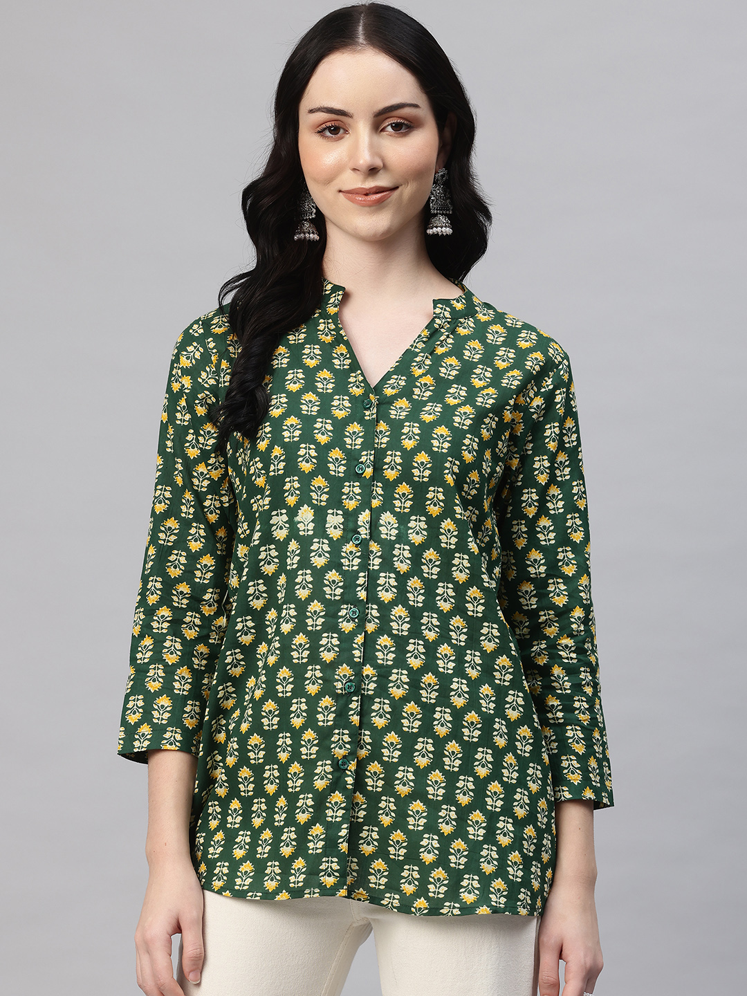 One Femme Women’s Pure Cotton Printed Tunic Kurti